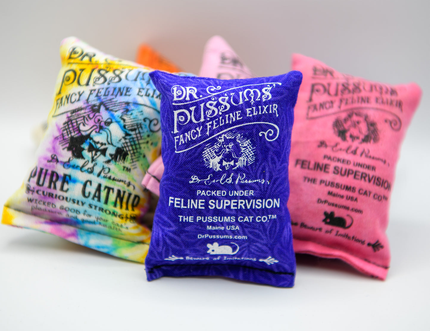 Dr. Pussums Small Logo Catnip Pillow Toy