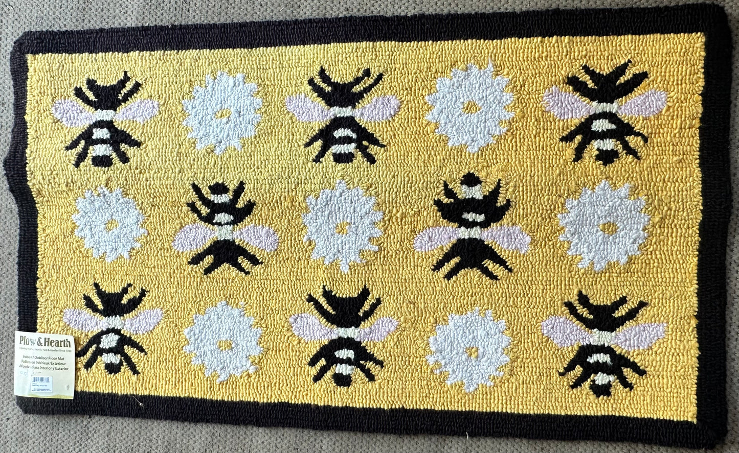 Bee Hooked Rug