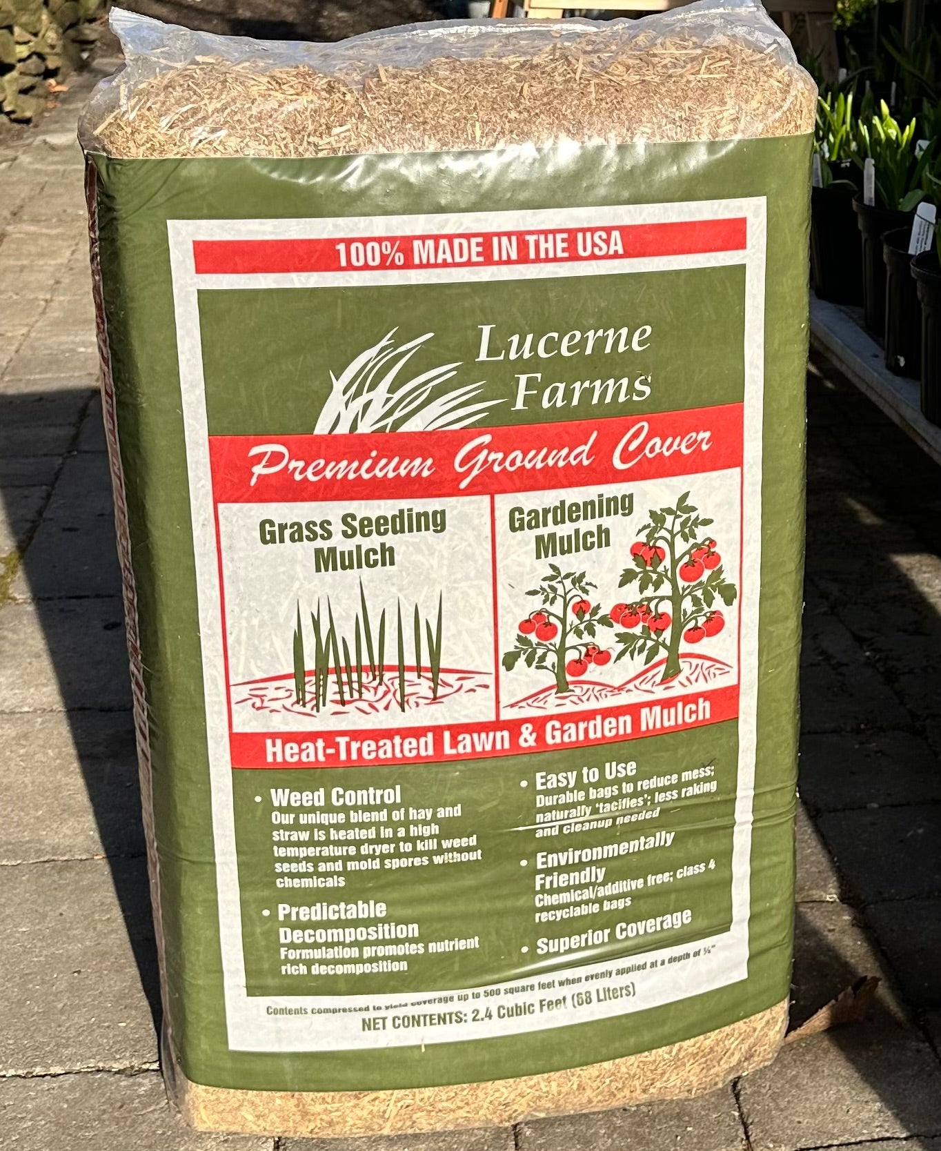 mulch for planting grass seed Mainely Mulch Shredded Straw Mulch 2.2cu/ft