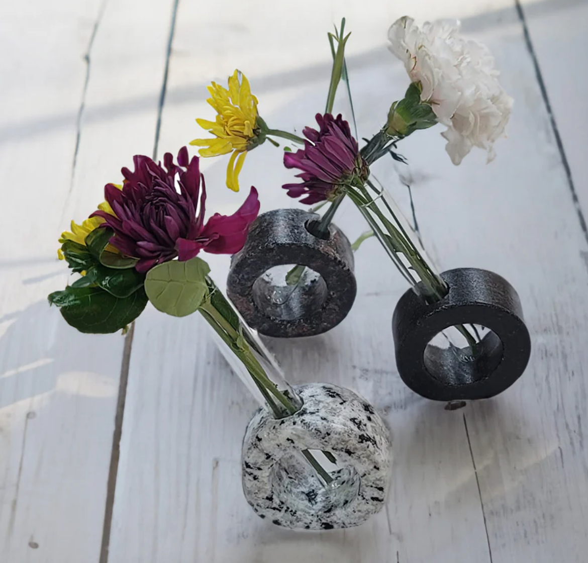 Sea Stones Granite Bud Vase