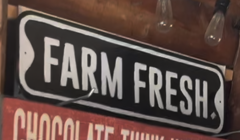 Farm Fresh metal sign