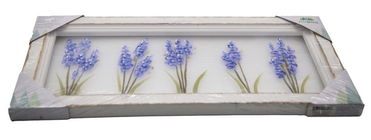 Hand-Painted Lilacs Screen Wood Frame Wall Décor