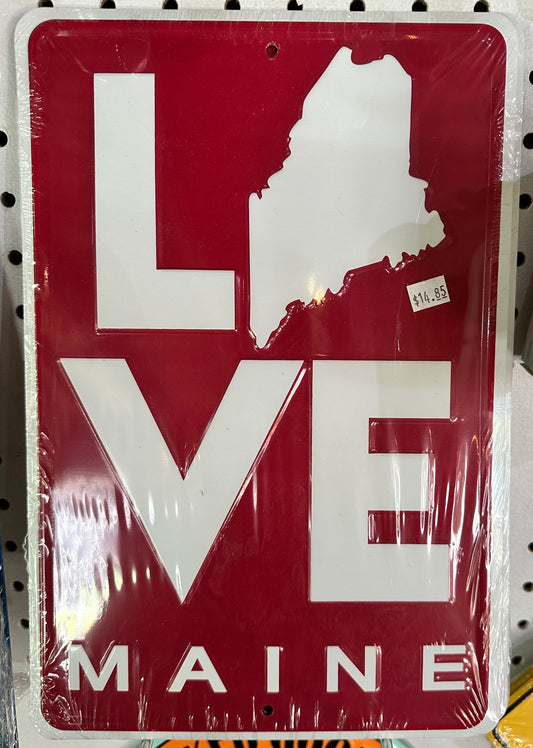 Love Maine sign (metal)
