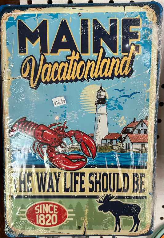 Maine Vacationland sign