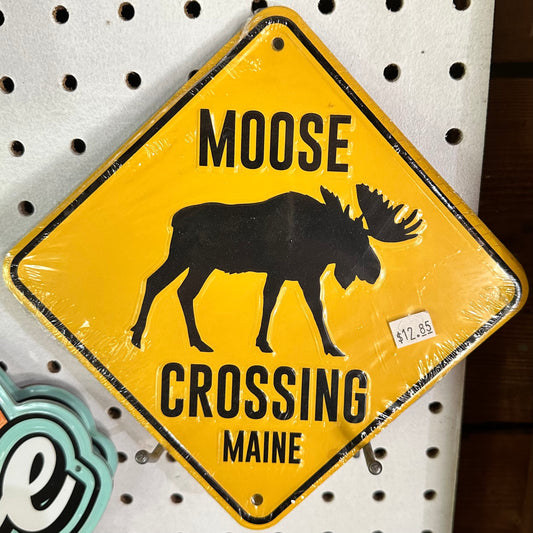 Moose Crossing Sign