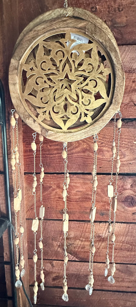 Wood and Metal Decorative Hanging Mobile