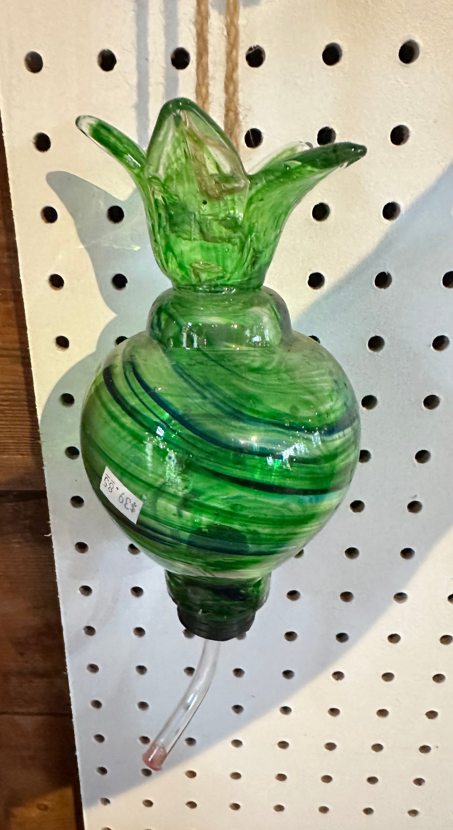 Hummingbird Feeder - Green glass