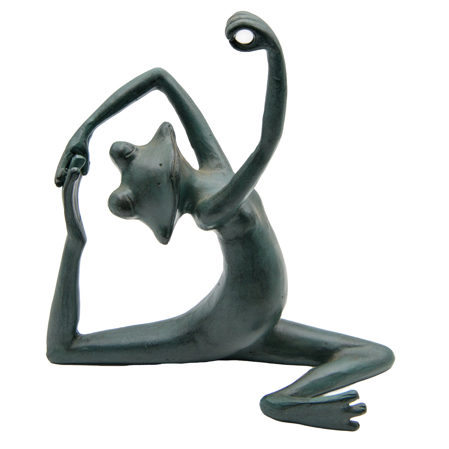 Limber Yoga Frog Garden Sculpture