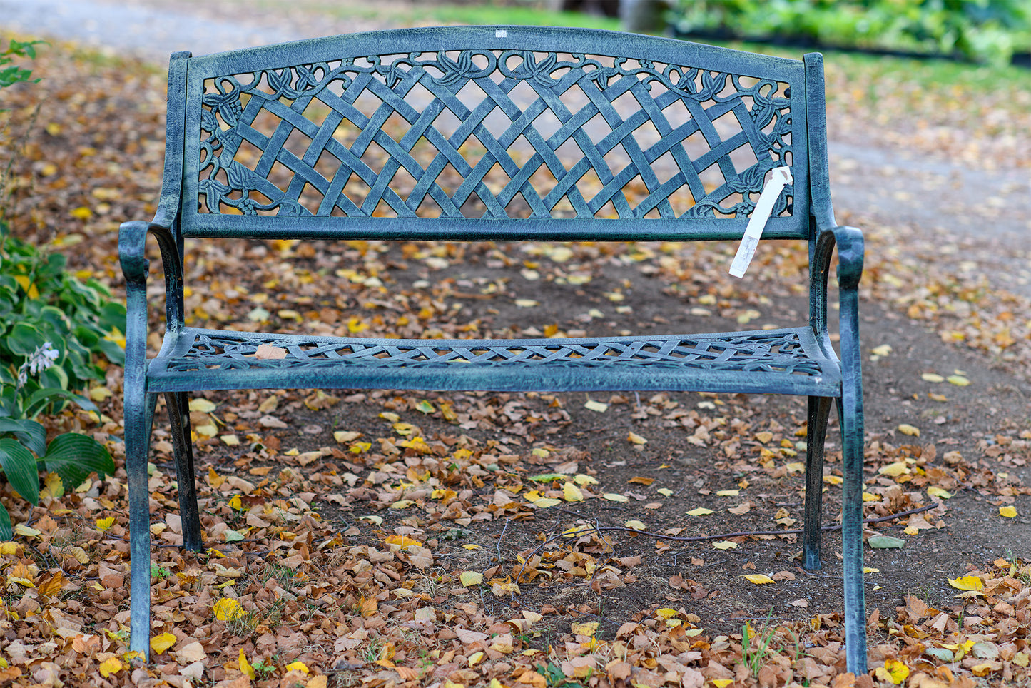 Loveseat with Cross Grape Design