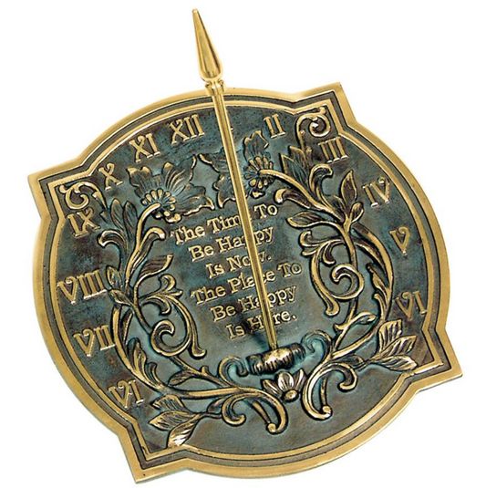 Solid Brass Happiness Sundial