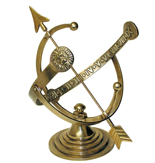Polished Brass Armillary Sundial